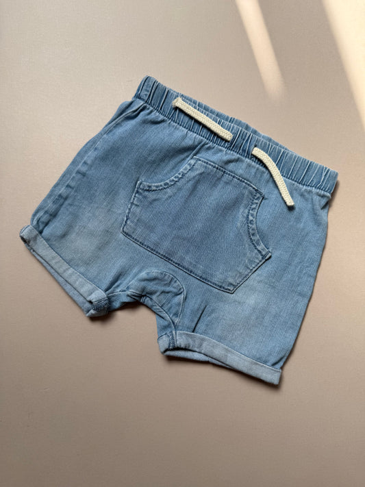 TU Oversized Lightweight Denim Shorts in 6-9 Months