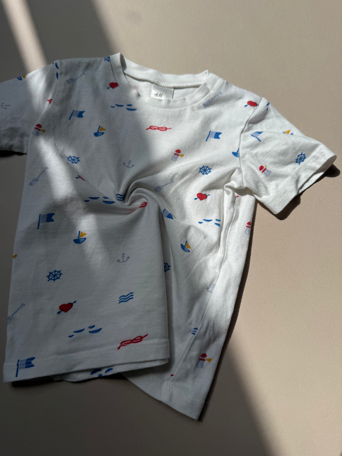 H&M Nautical Printed T-Shirt in 9-12 Months