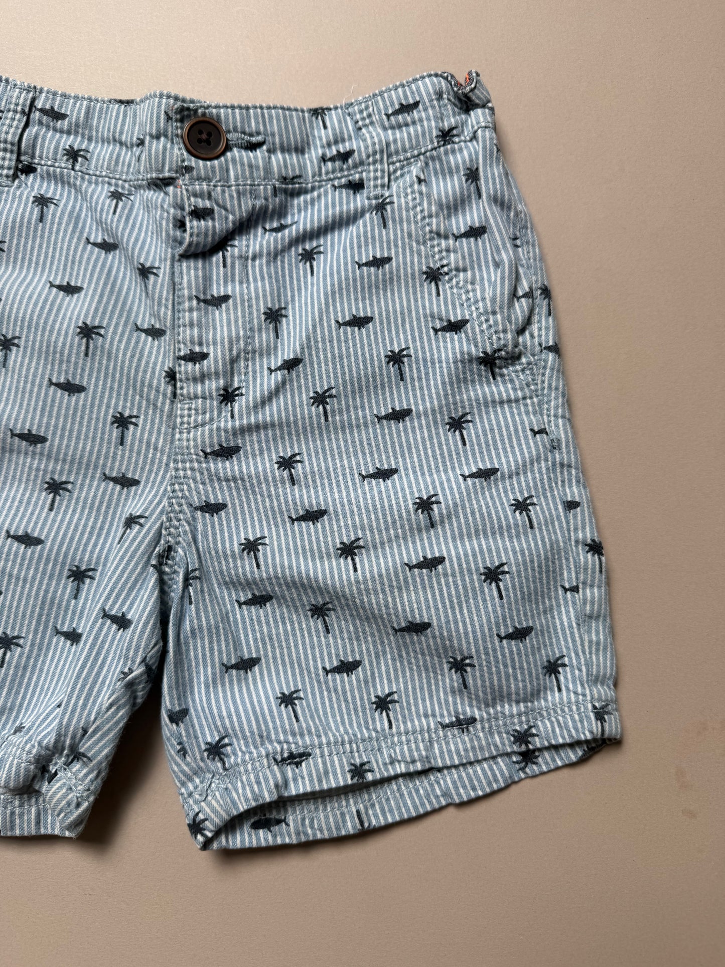 F&F Shark & Palm Tree Shorts in 4-5 Years