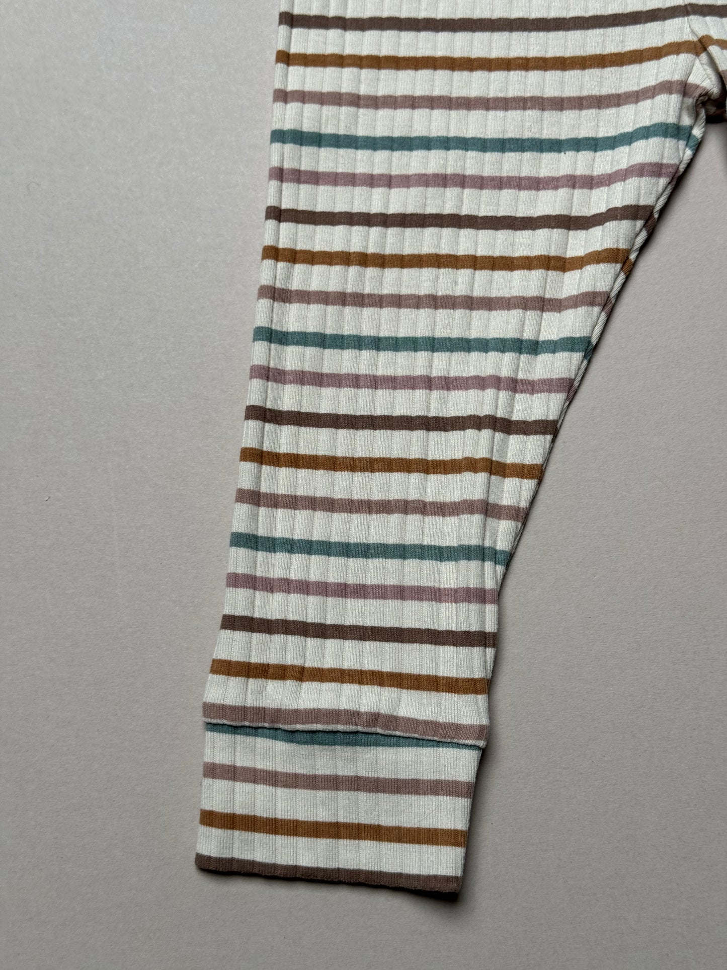 Next Pastel Striped Ribbed Leggings in 9-12 Months