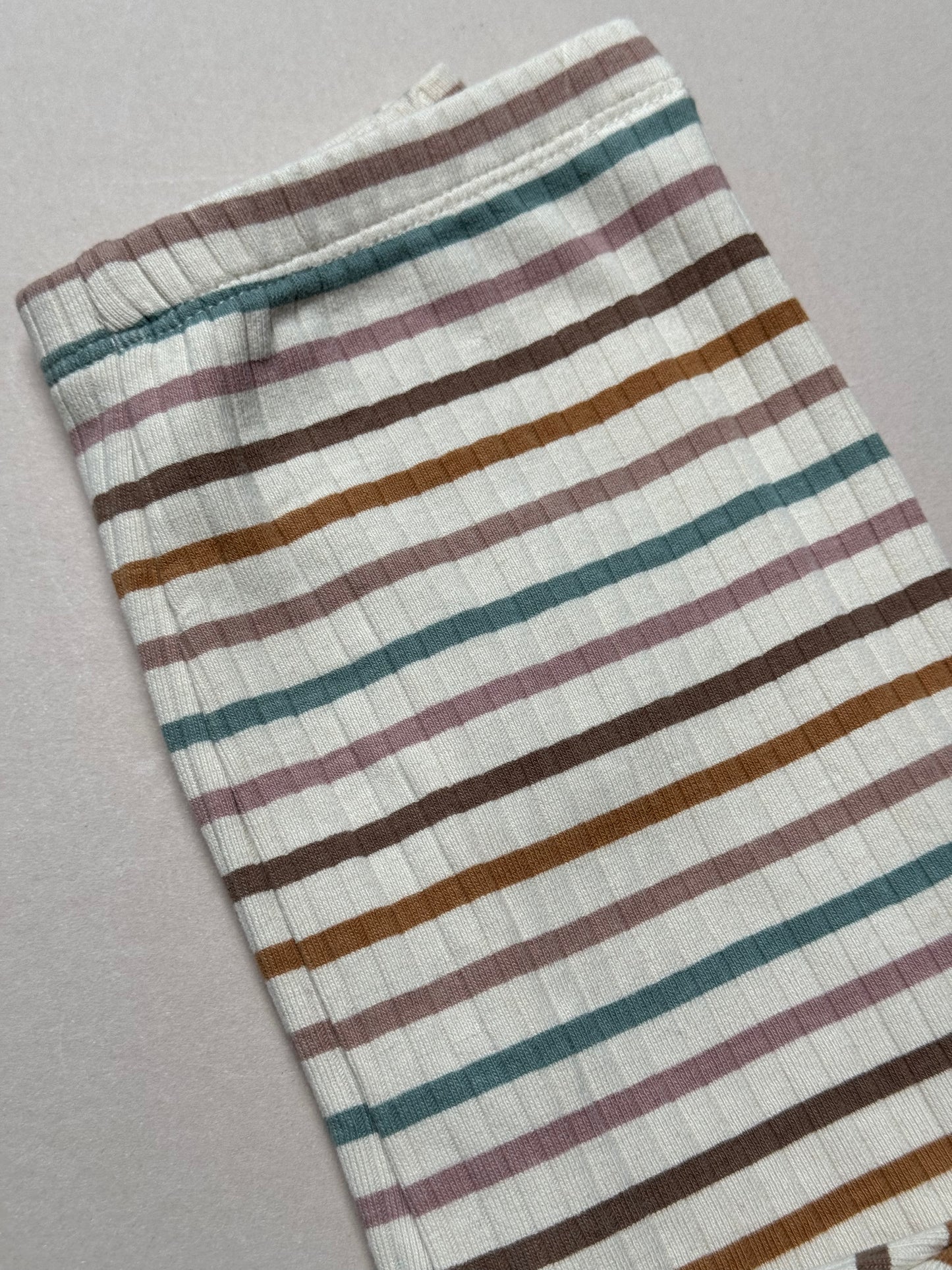 Next Pastel Striped Ribbed Leggings in 9-12 Months