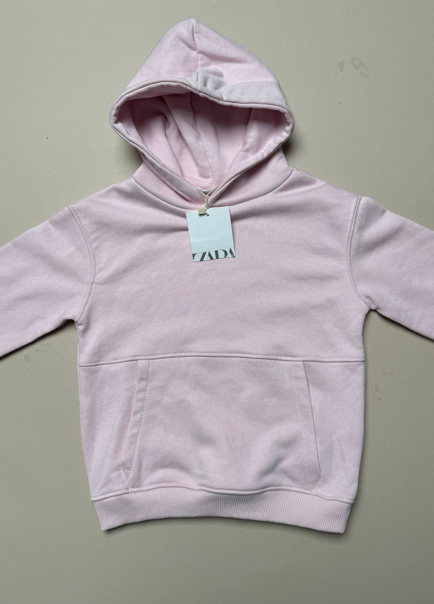Zara Light Pink Basic Hoodie in 4-5 Years