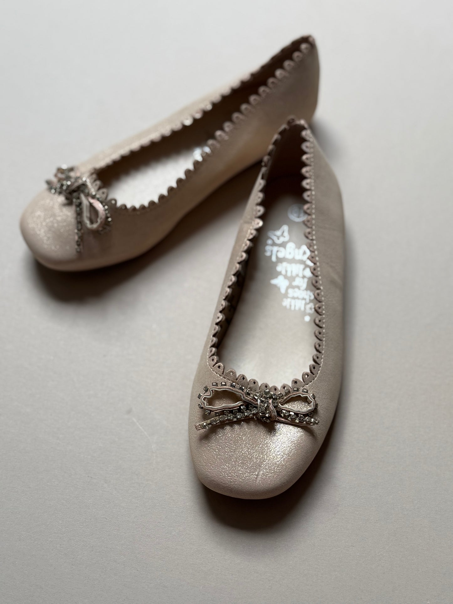 Accessorize Pink Glitter Ballet Pumps in UK 10