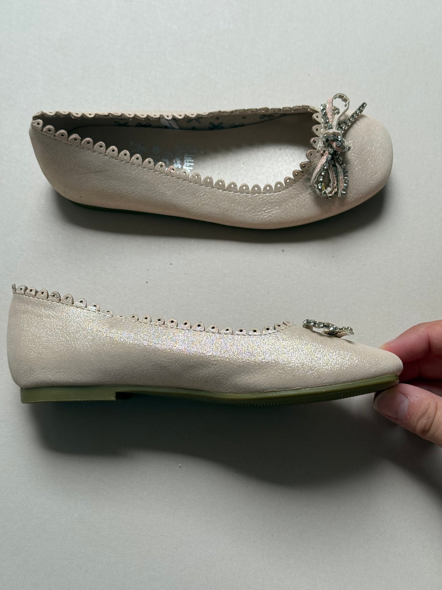 Accessorize Pink Glitter Ballet Pumps in UK 10