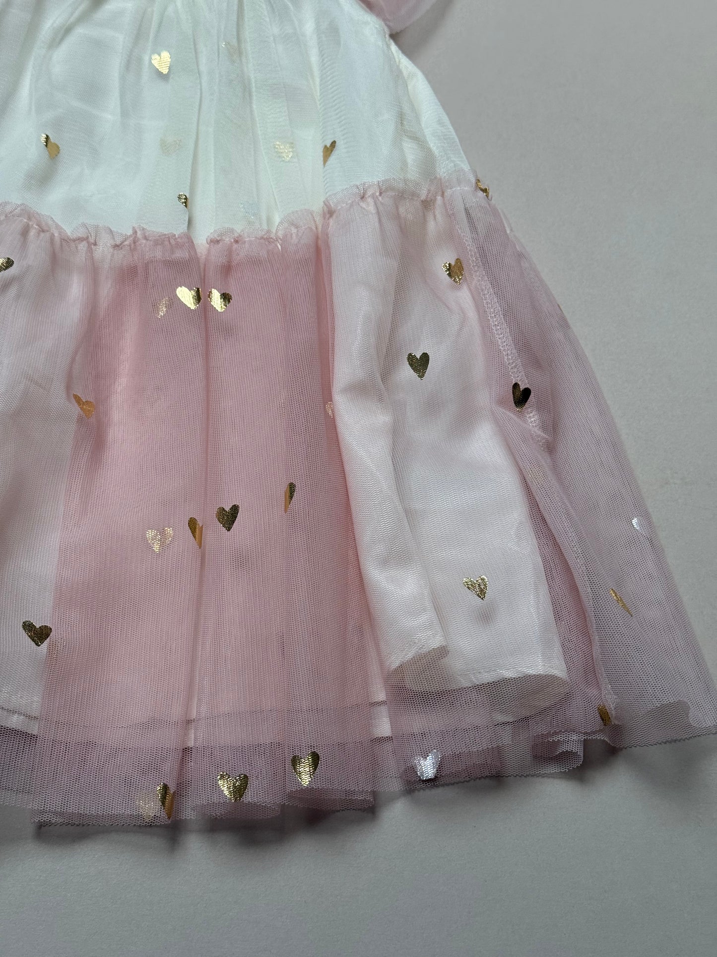 H&M Foil Hearts Printed Party Dress in 12-18 Months