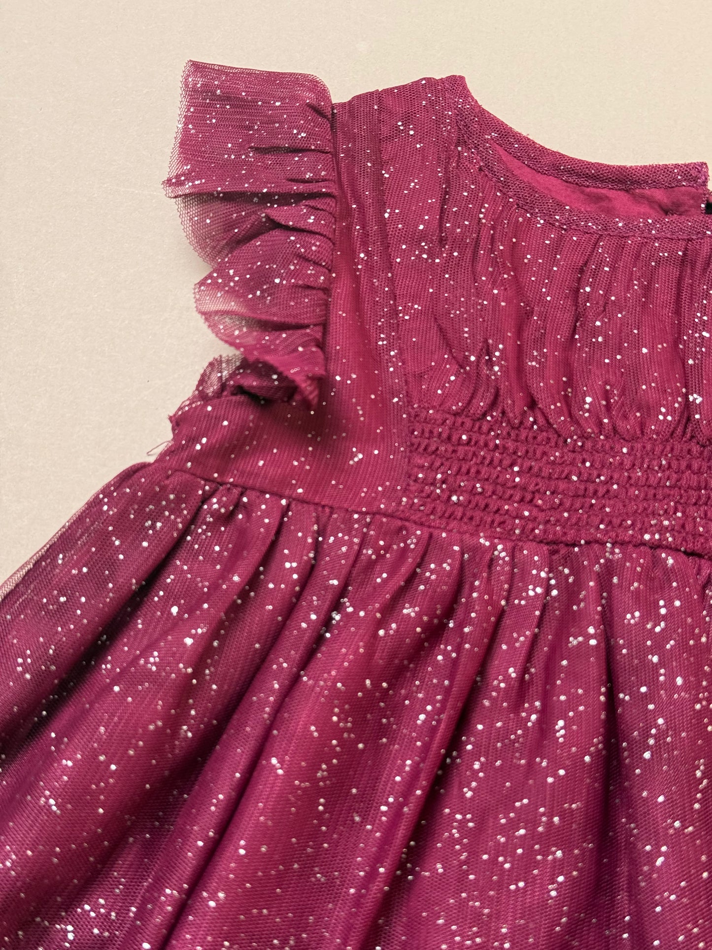 Next Sparkly Pink Party Dress in 12-18 Months
