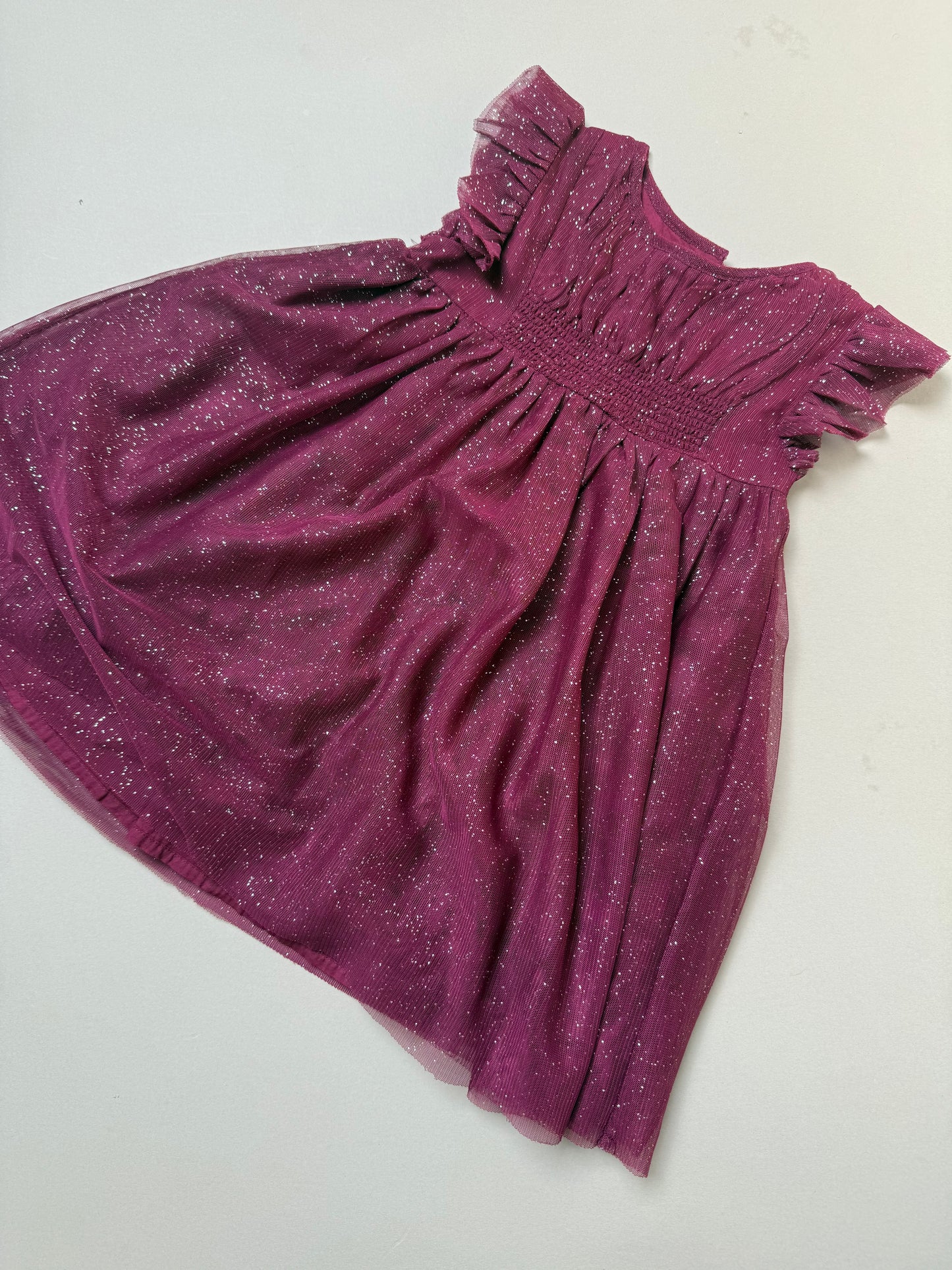 Next Sparkly Pink Party Dress in 12-18 Months