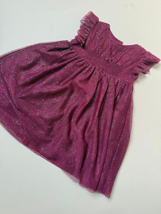 Next Sparkly Pink Party Dress in 12-18 Months