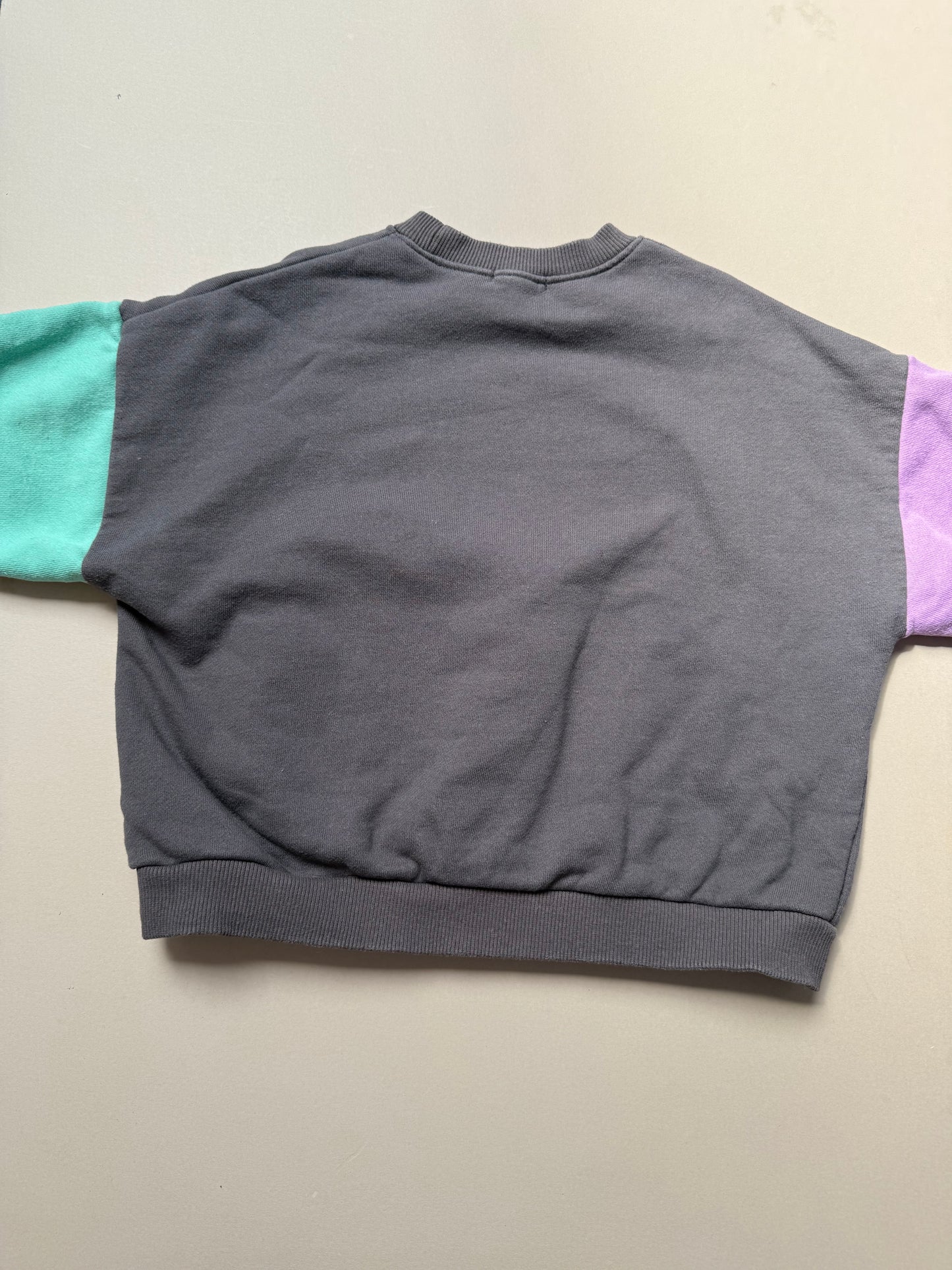 Curious Child Boy Pwr Slogan Sweat Top in Size S