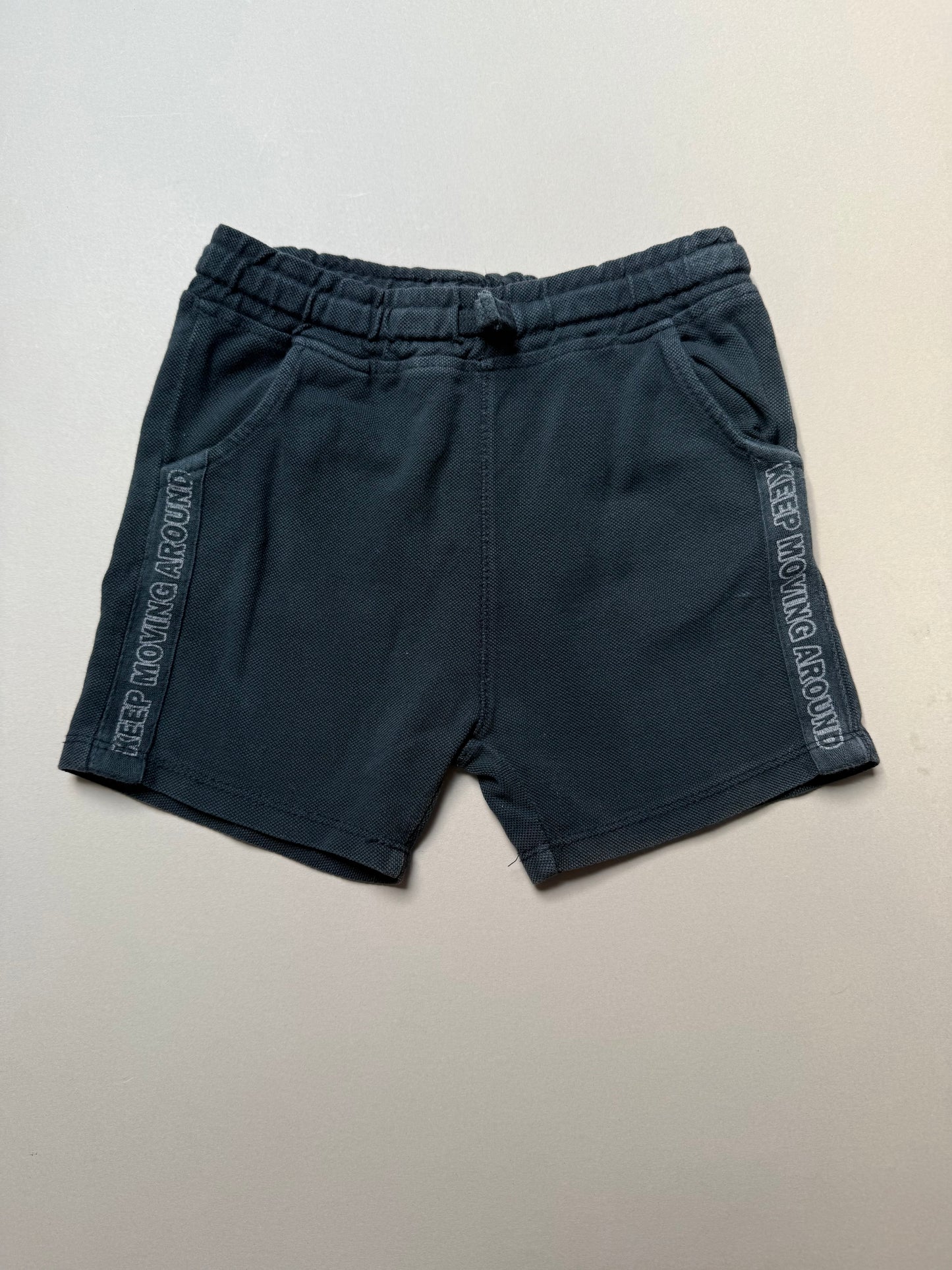 Zara Charcoal Grey 'Keep Moving' Jersey Shorts in 4-5 Years