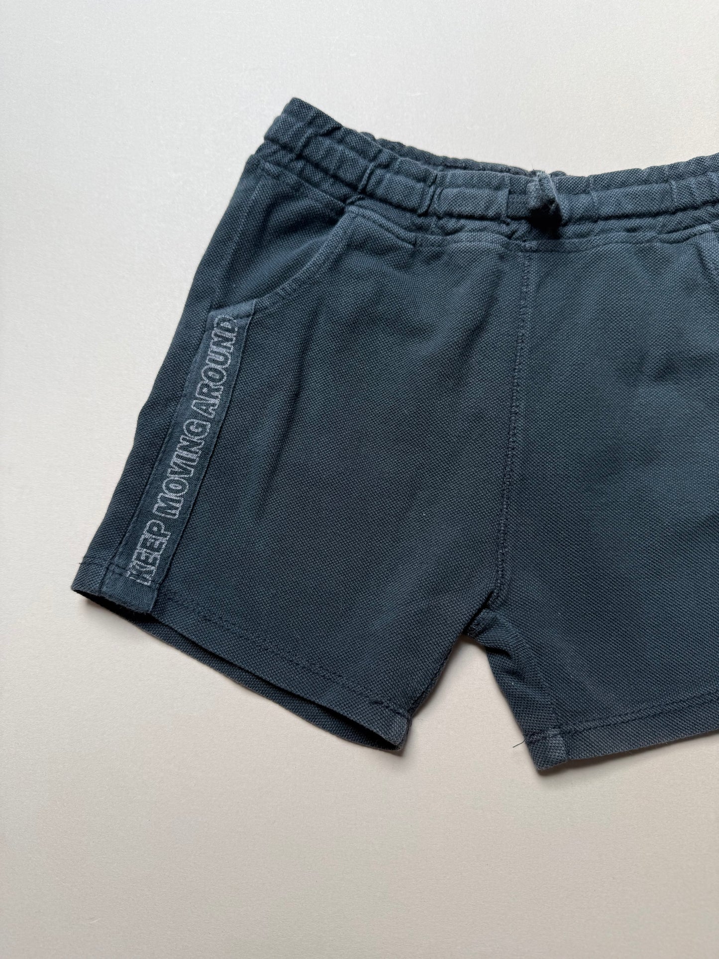 Zara Charcoal Grey 'Keep Moving' Jersey Shorts in 4-5 Years
