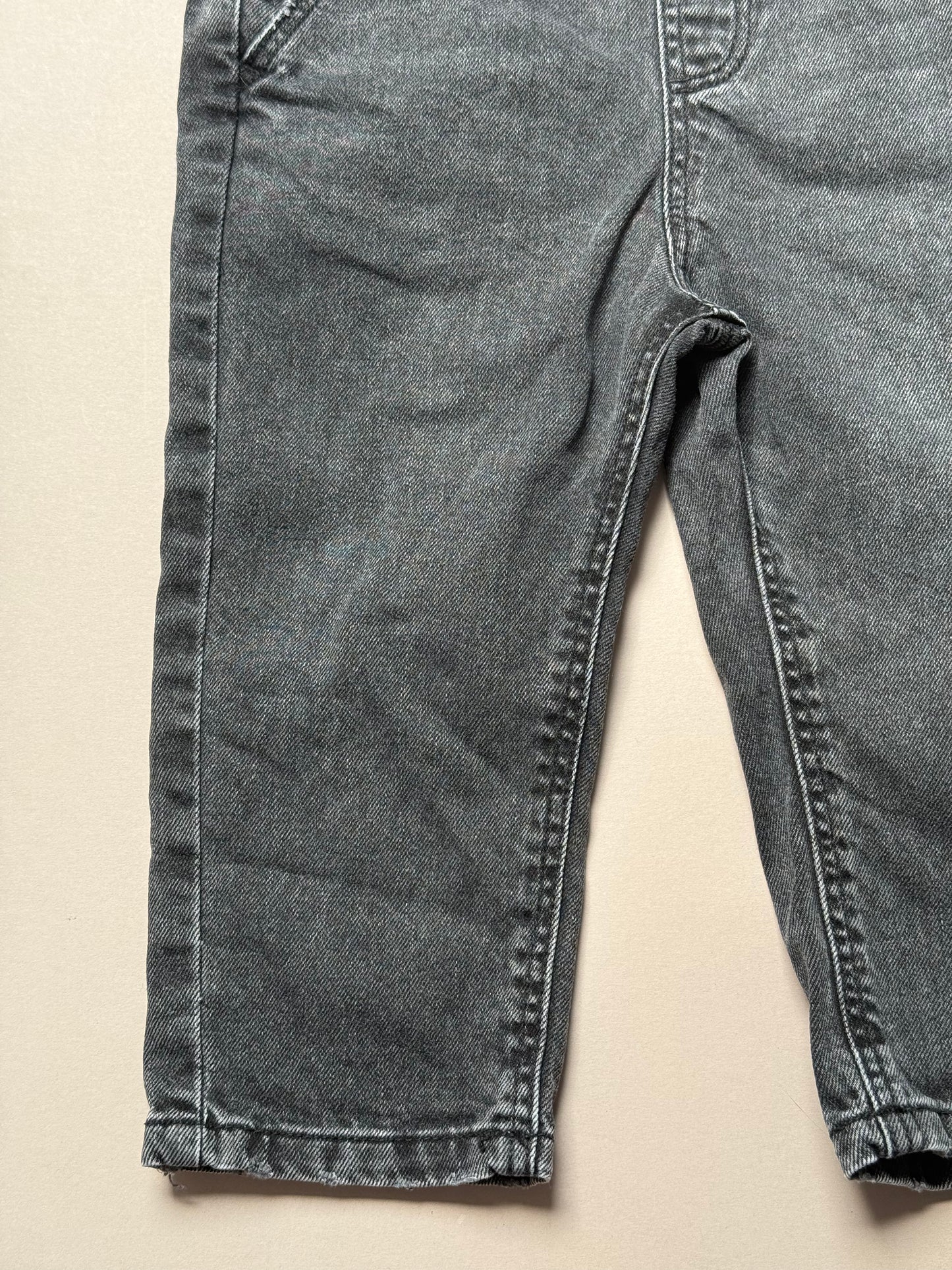 Zara Black Distressed Dungarees in 18-24 Months