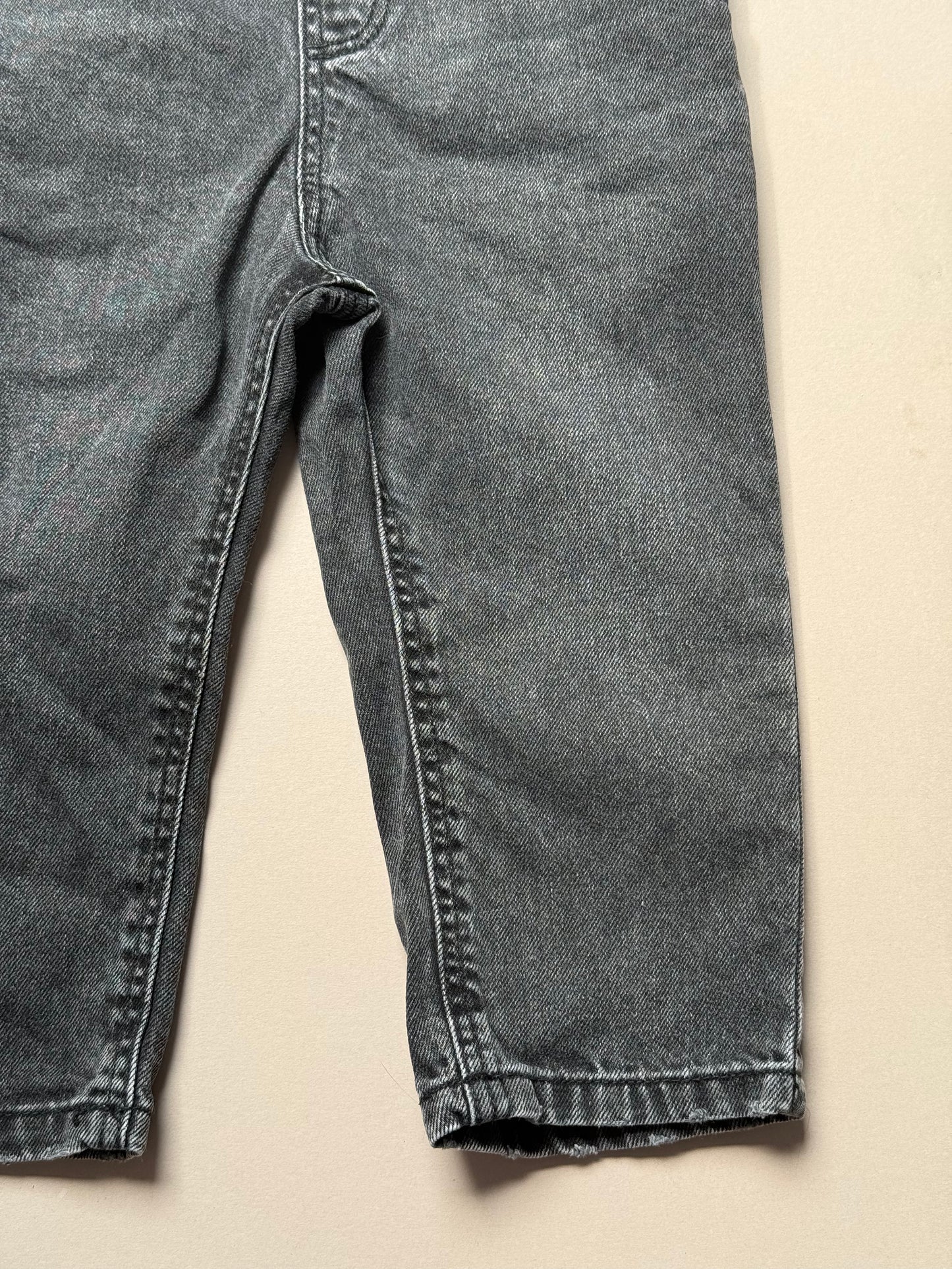 Zara Black Distressed Dungarees in 18-24 Months