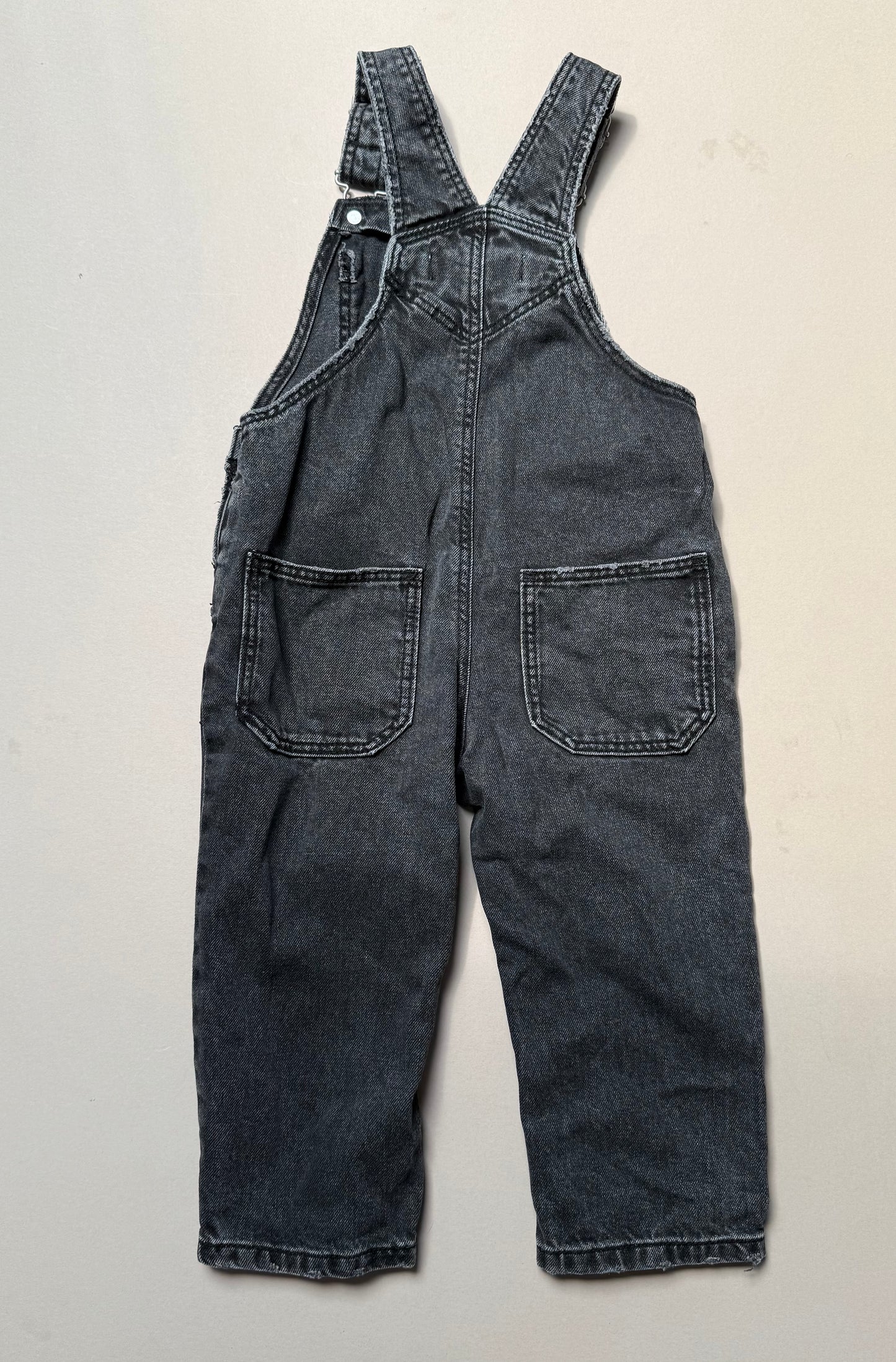 Zara Black Distressed Dungarees in 18-24 Months