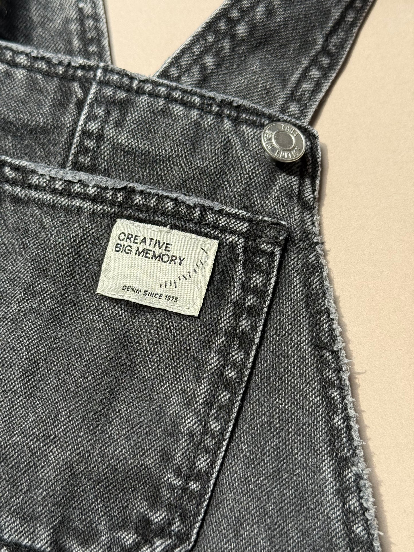 Zara Black Distressed Dungarees in 18-24 Months