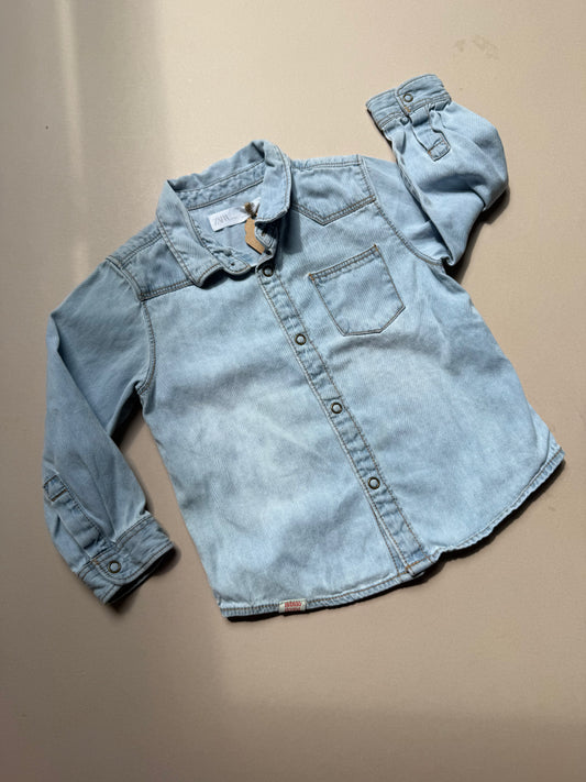 Zara Light Denim Shirt in 12-18 Months