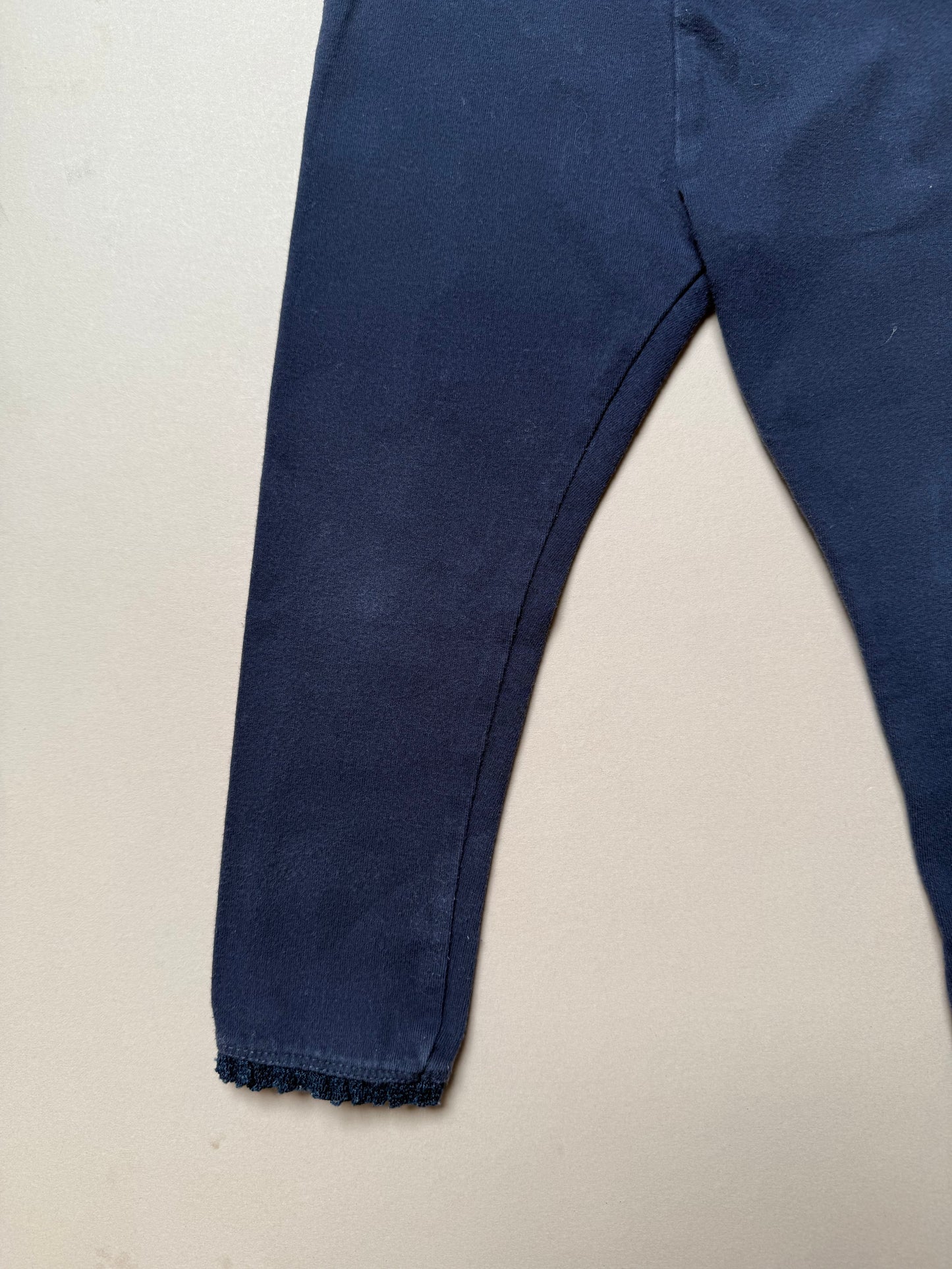 Next Lace Trimmed Navy Leggings in 18-24 Months