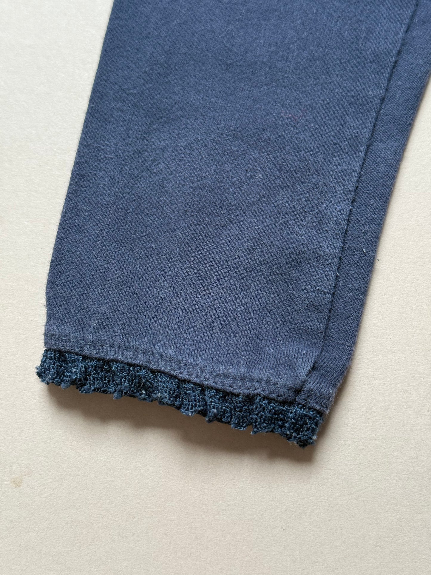 Next Lace Trimmed Navy Leggings in 18-24 Months