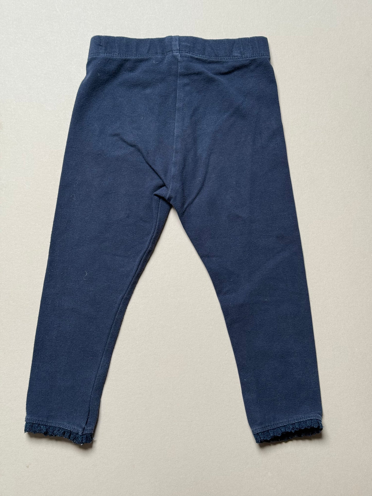 Next Lace Trimmed Navy Leggings in 18-24 Months