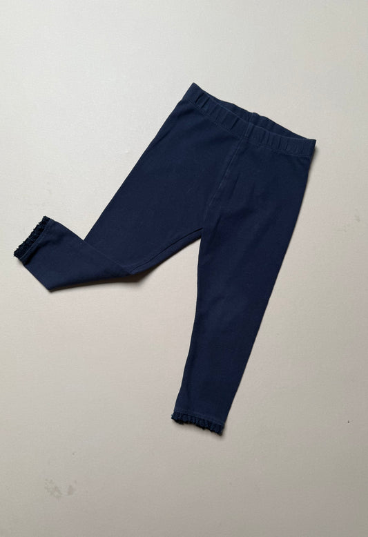 Next Lace Trimmed Navy Leggings in 18-24 Months