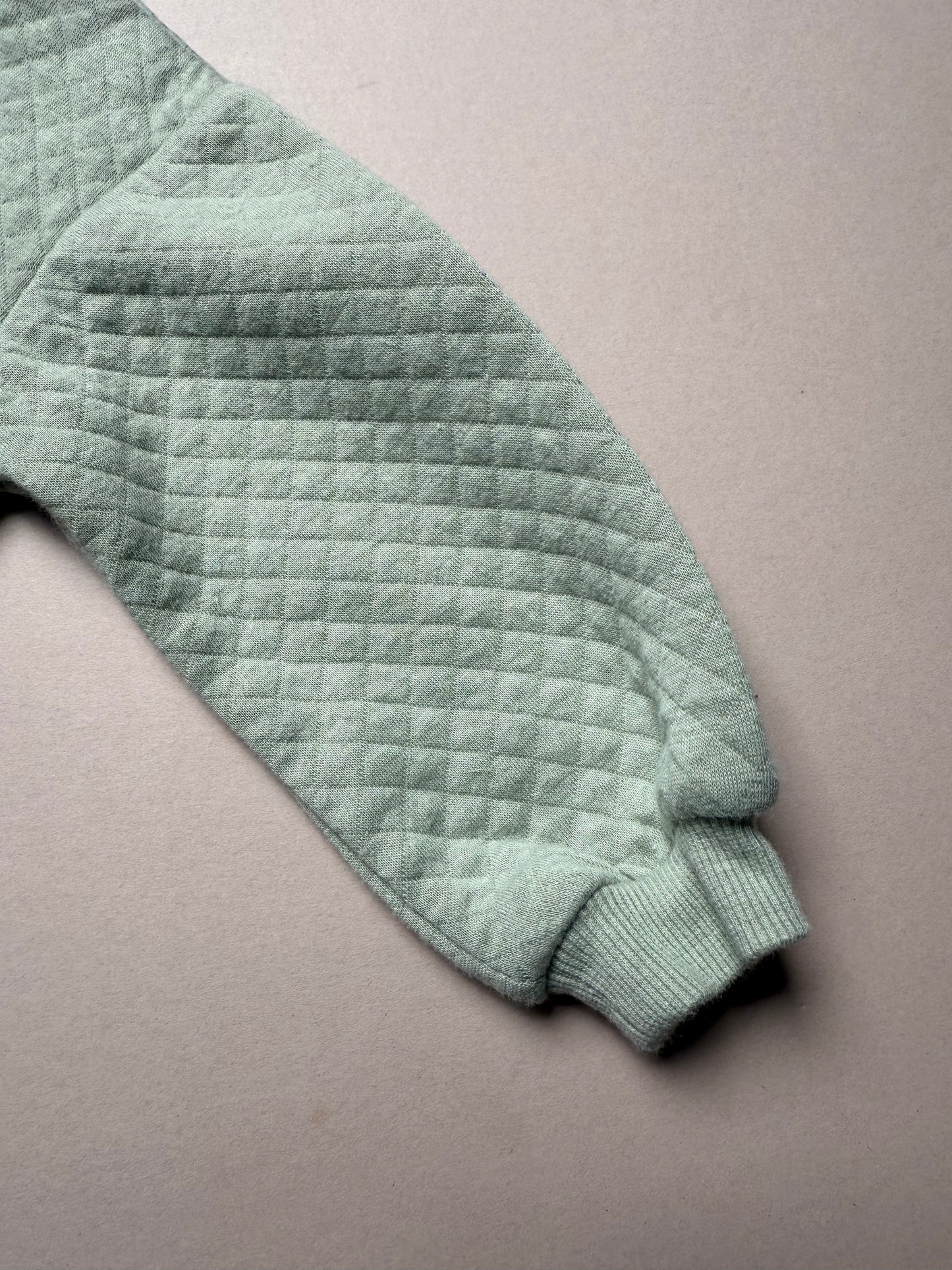 H&M Mint Green Quilted Sweat Top in 4-6 Months