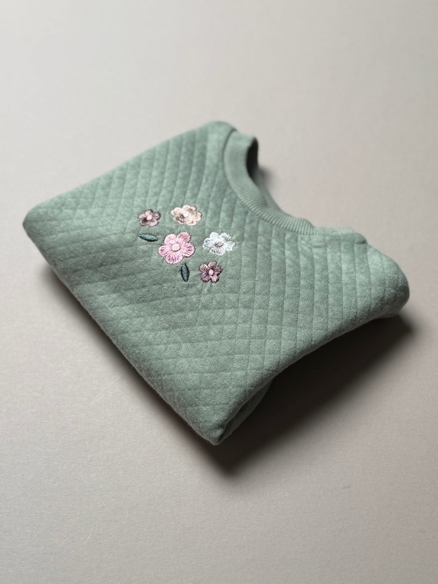 H&M Mint Green Quilted Sweat Top in 4-6 Months