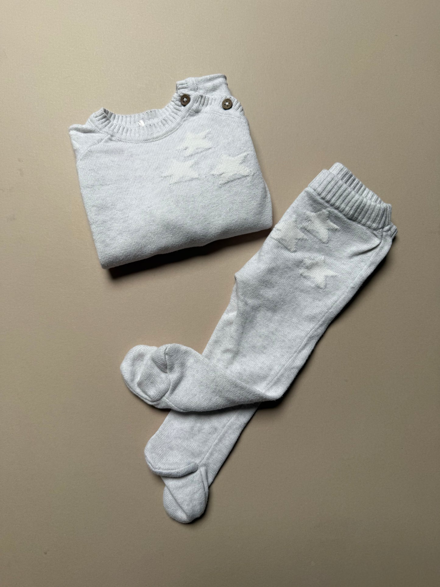 George Grey Star Knitted Set in 3-6 Months