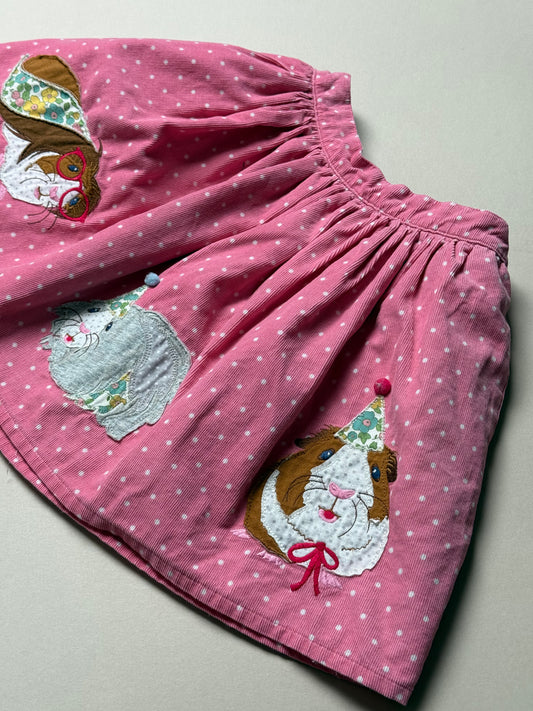 Mini Boden Parting Guinea Pigs Corduroy Skirt in 7-8 Years