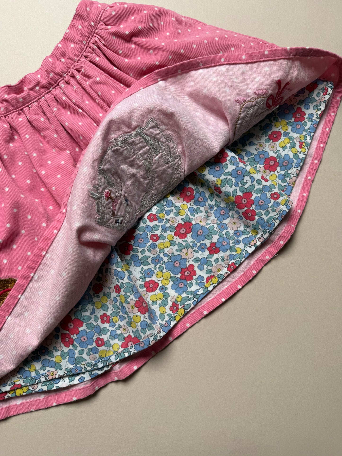 Mini Boden Parting Guinea Pigs Corduroy Skirt in 7-8 Years