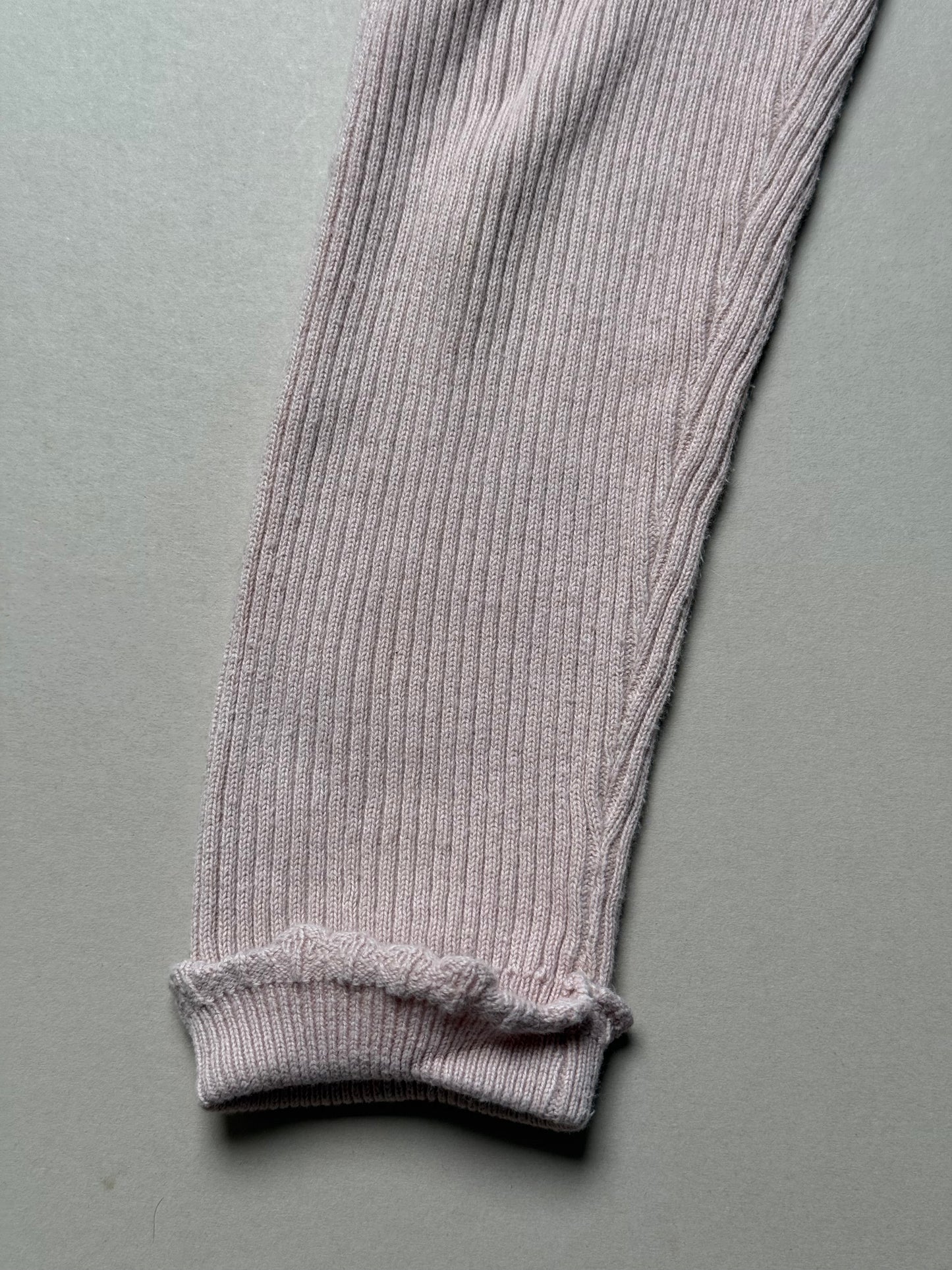 George Thick Light Pink Ribbed Leggings in 3-4 Years