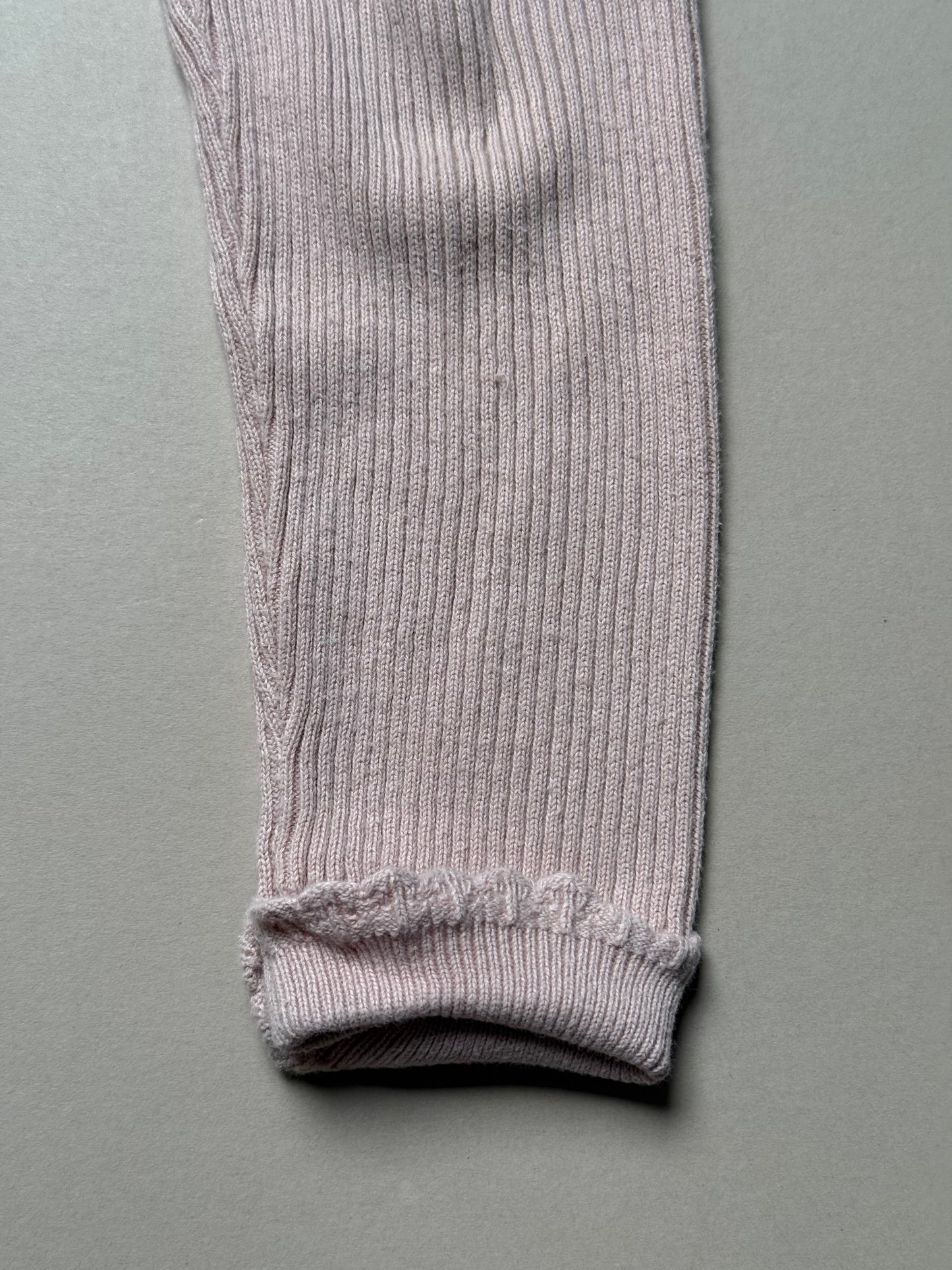 George Thick Light Pink Ribbed Leggings in 3-4 Years