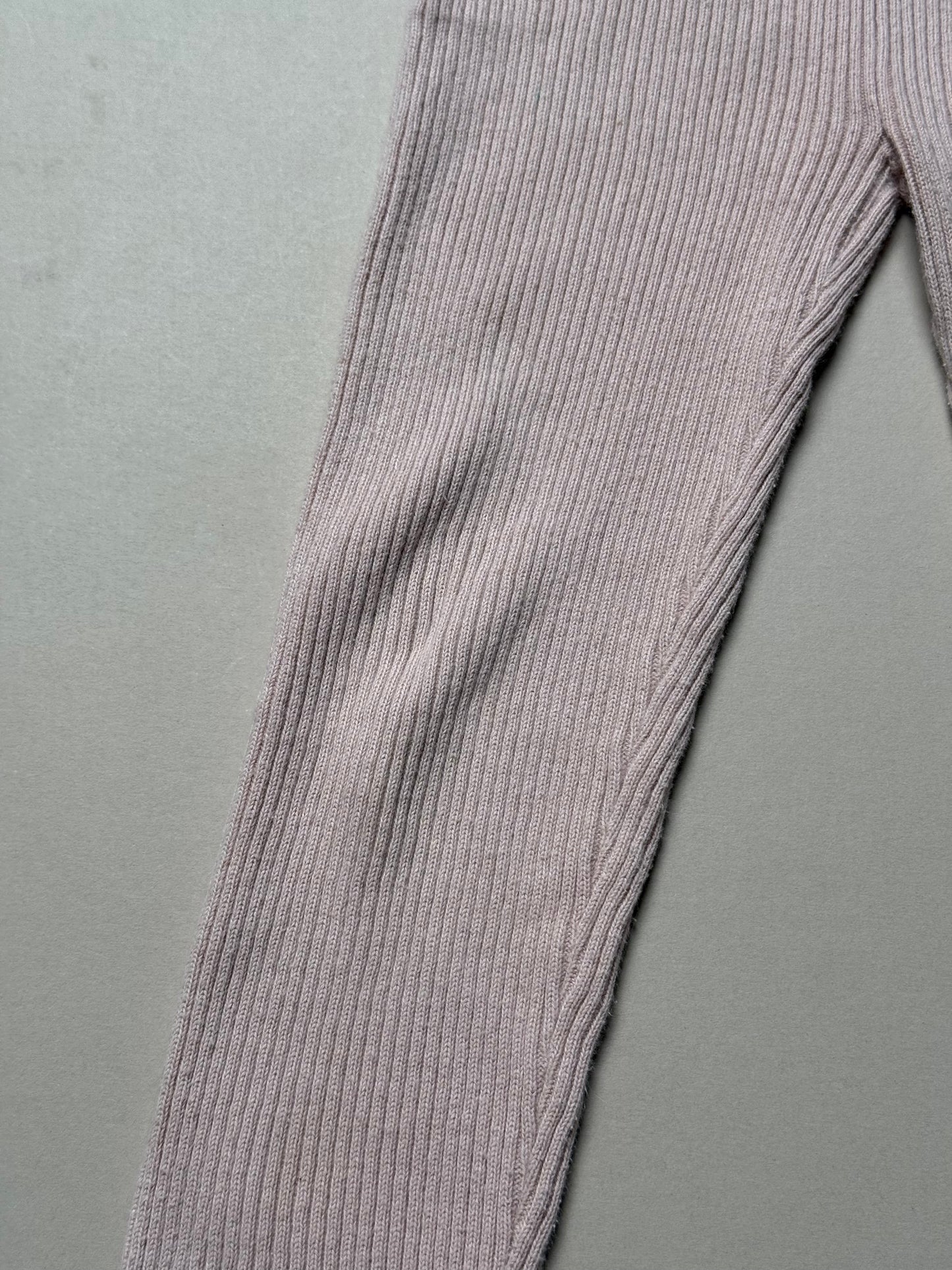 George Thick Light Pink Ribbed Leggings in 3-4 Years