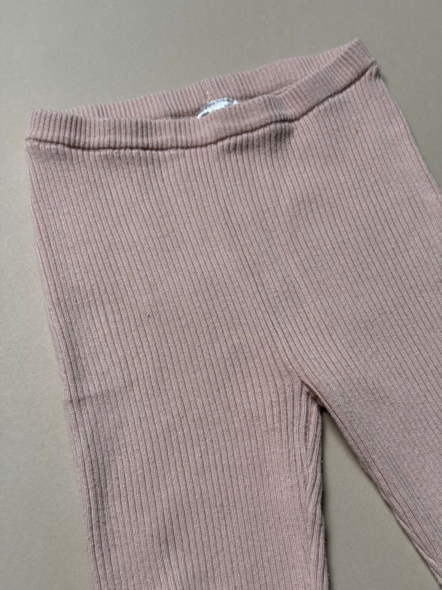 George Thick Light Pink Ribbed Leggings in 3-4 Years
