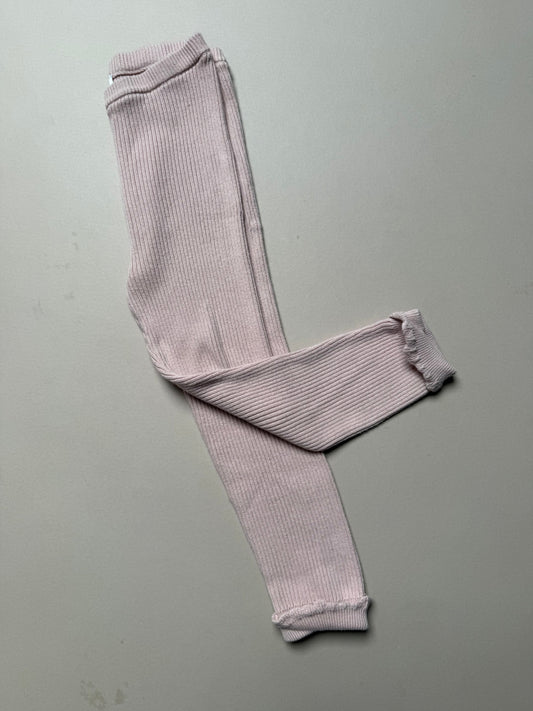 George Thick Light Pink Ribbed Leggings in 3-4 Years