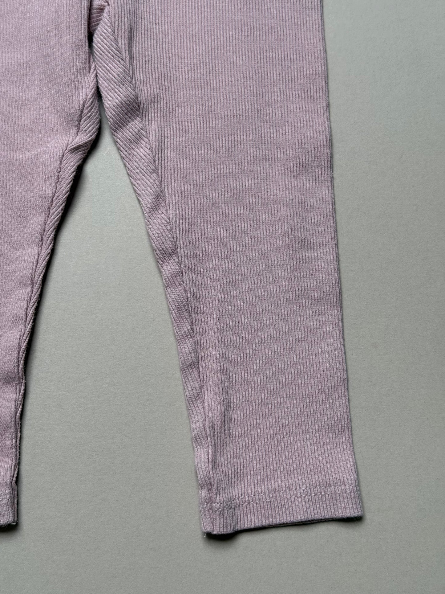 Zara Light Pink Ribbed Leggings in 18-24 Months
