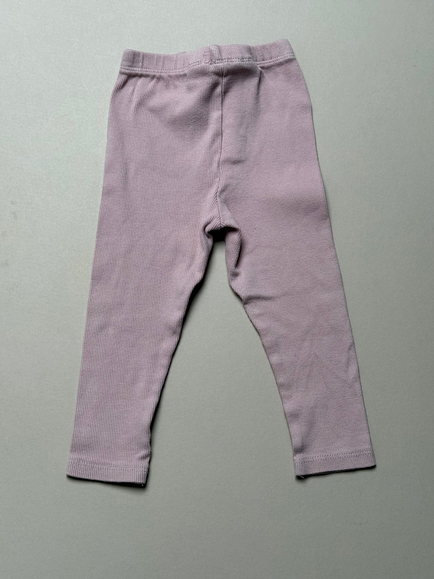Zara Light Pink Ribbed Leggings in 18-24 Months
