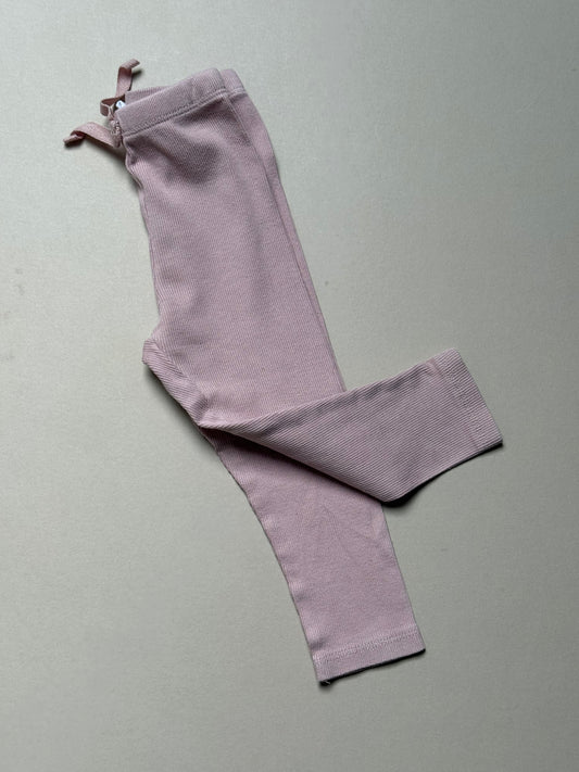 Zara Light Pink Ribbed Leggings in 18-24 Months