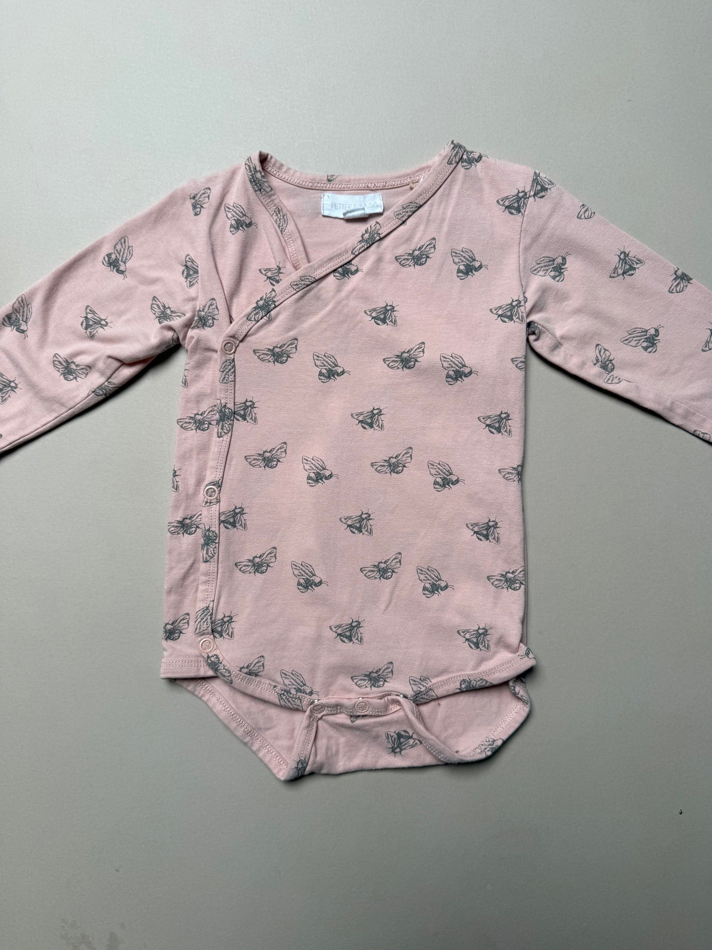 Petter & Kajsa Bee Printed Long Sleeved Cotton Vest in 12-18 Months