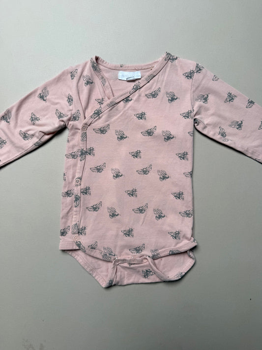 Petter & Kajsa Bee Printed Long Sleeved Cotton Vest in 12-18 Months
