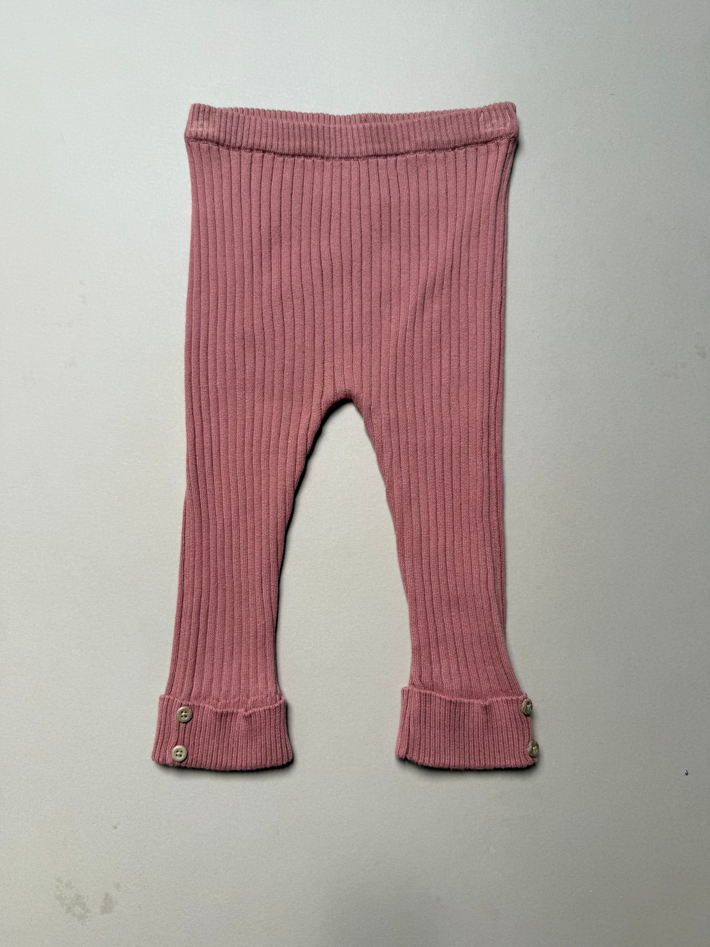TU Thick Pink Ribbed Leggings in 12-18 Months