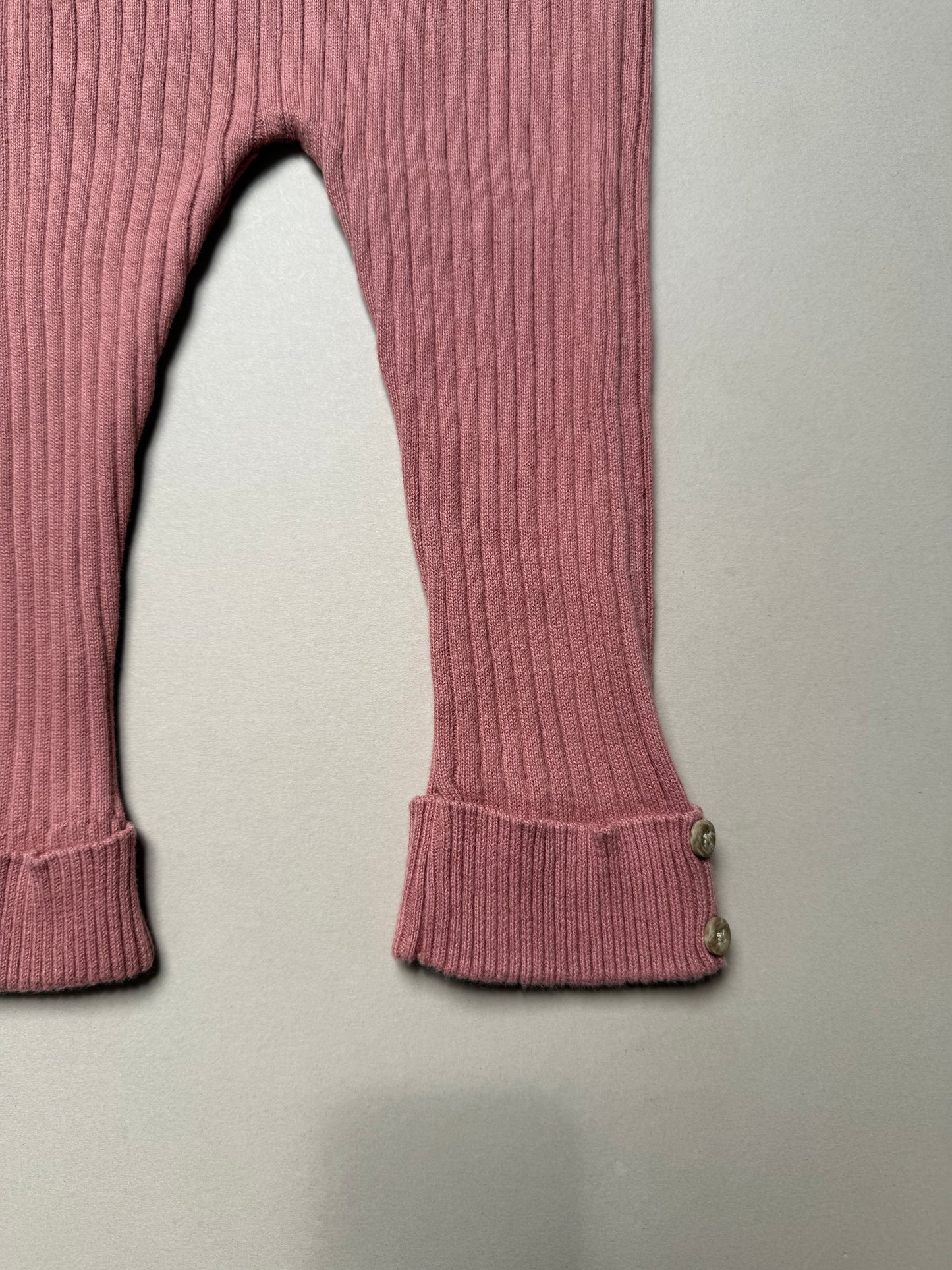 TU Thick Pink Ribbed Leggings in 12-18 Months