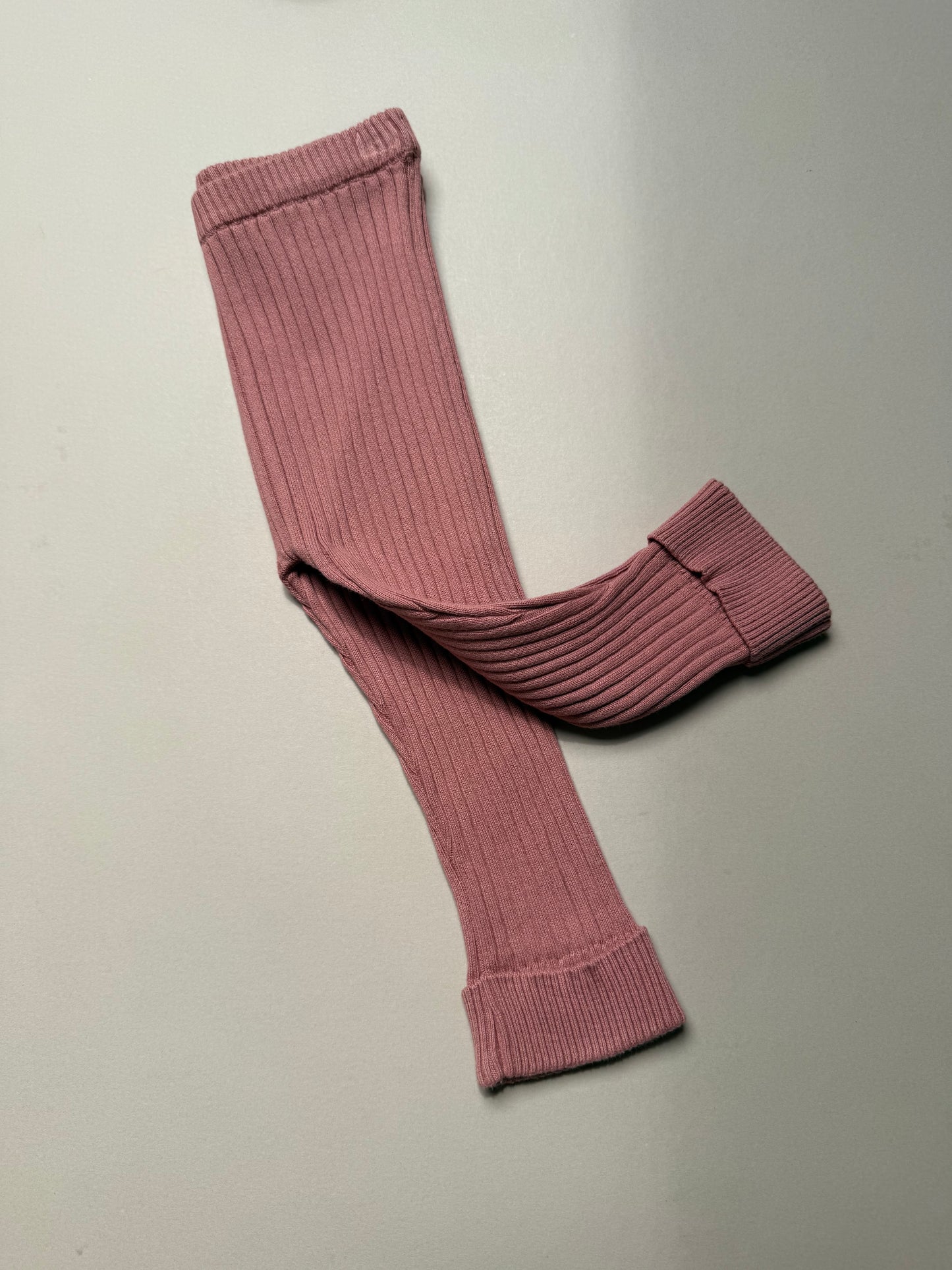 TU Thick Pink Ribbed Leggings in 12-18 Months