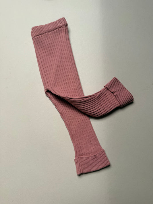 TU Thick Pink Ribbed Leggings in 12-18 Months