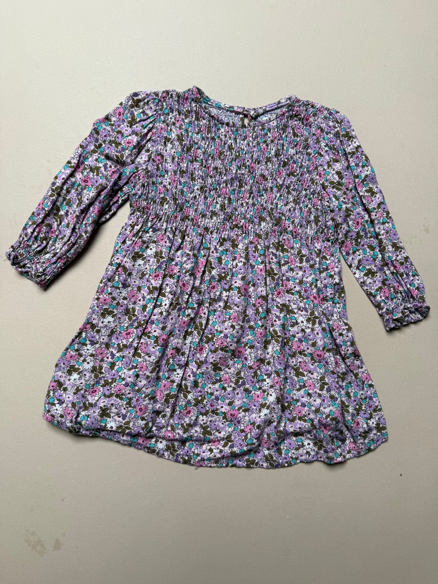 Zara Long Sleeved Floral Lightweight Dress in 12-18 Months