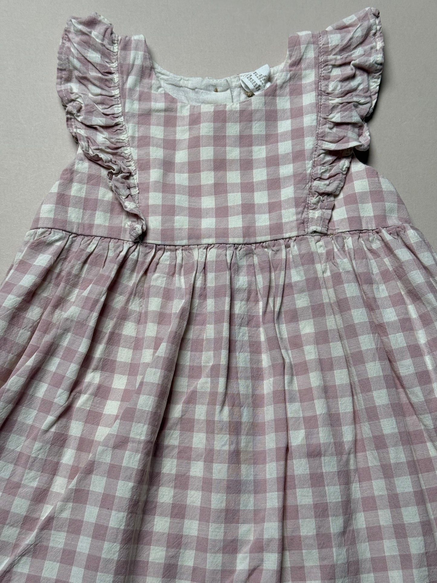 H&M Lilac Gingham Checked Summer Dress in 2-3 Years