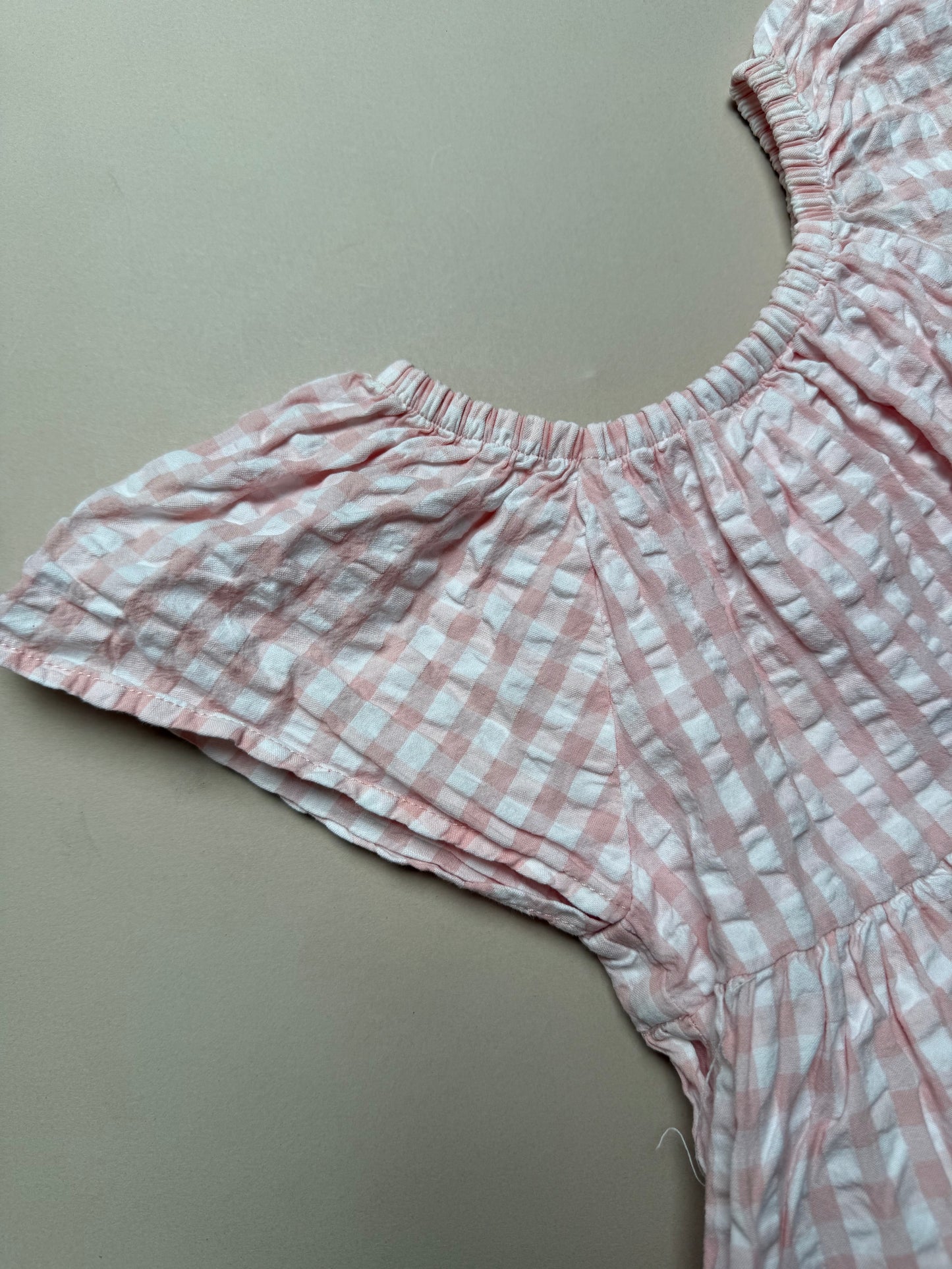 Mothercare Pink & White Gingham Summer Dress in 2-3 Years