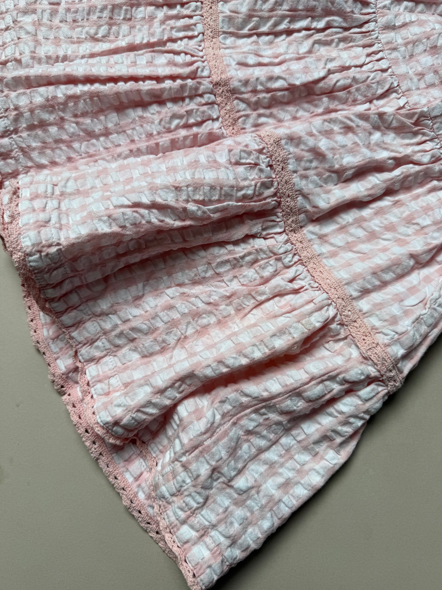 Mothercare Pink & White Gingham Summer Dress in 2-3 Years