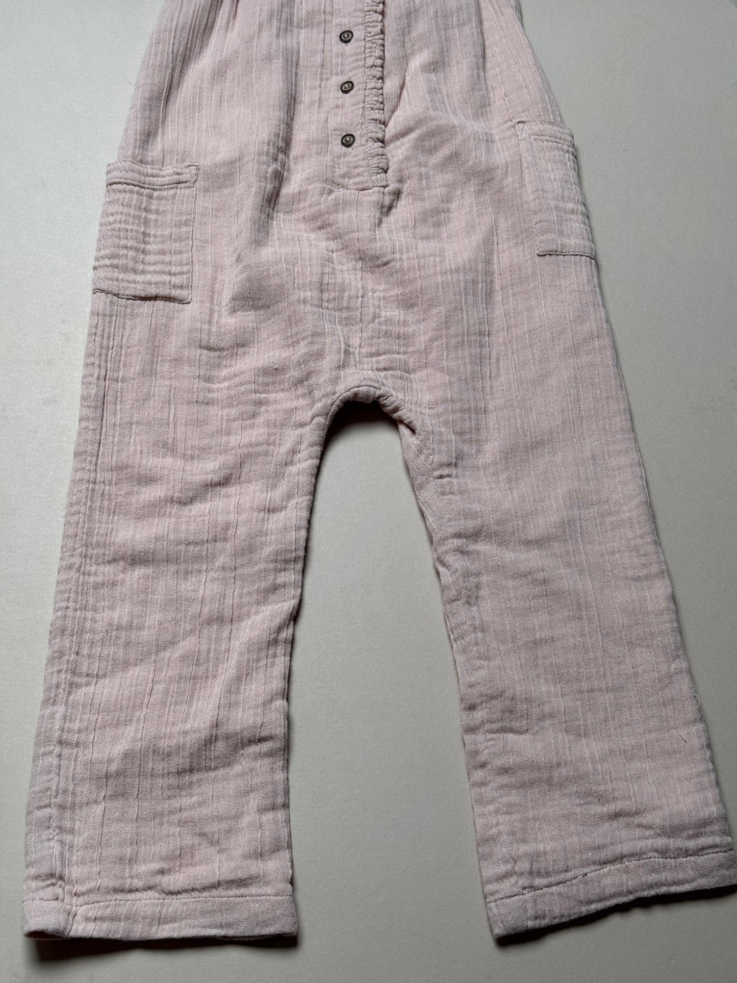 TU Lightweight Cotton Light Pink Dungarees in 4-5 Years