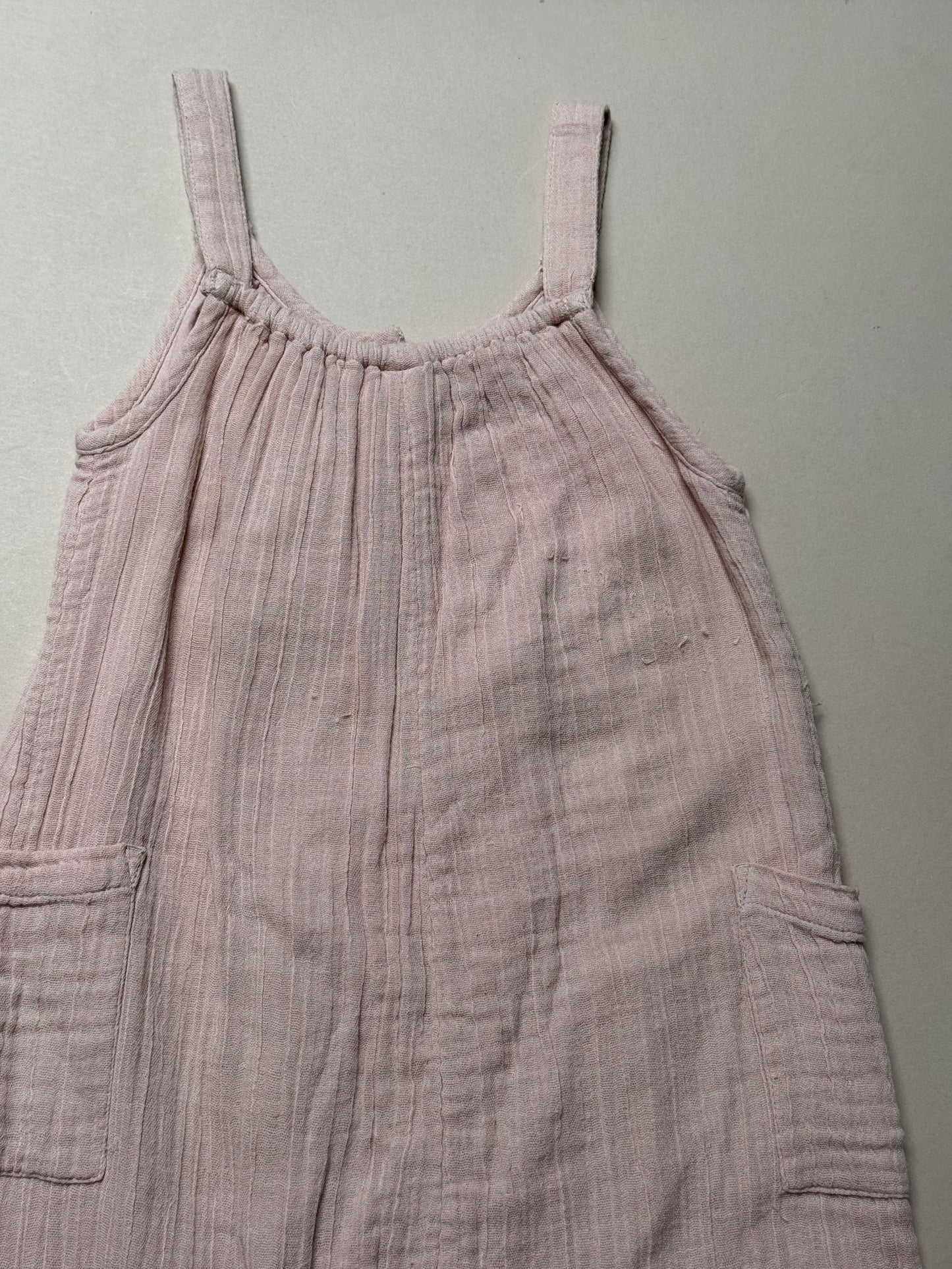 TU Lightweight Cotton Light Pink Dungarees in 4-5 Years