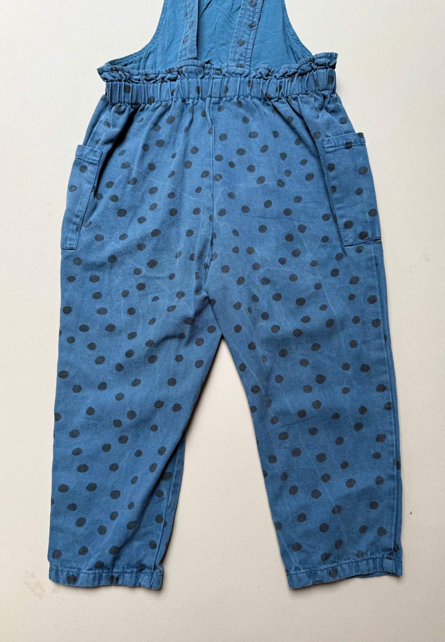 Zara Denim Polka Dot Dungarees in 4-5 Years